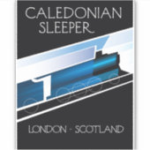 Caledonian Sleeper London Scotland reisposter Sticker (Voorkant)