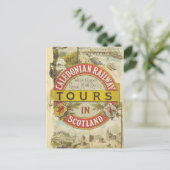 Caledonische spoorweg. Tours in Schotland. Briefkaart (Staand voorkant)
