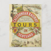 Caledonische spoorweg. Tours in Schotland. Briefkaart (Voorkant)