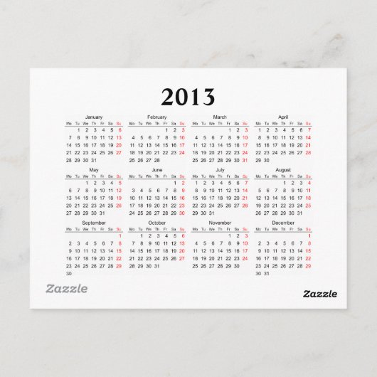 Caleidoscoop 2013 Briefkaart kalender (Achterkant)