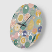 Caleidoscoop droom gepersonaliseerd grote klok (Hoek)