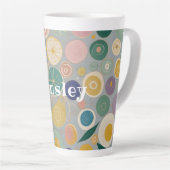 Caleidoscoop droom gepersonaliseerd latte mok (Rechterhoek)