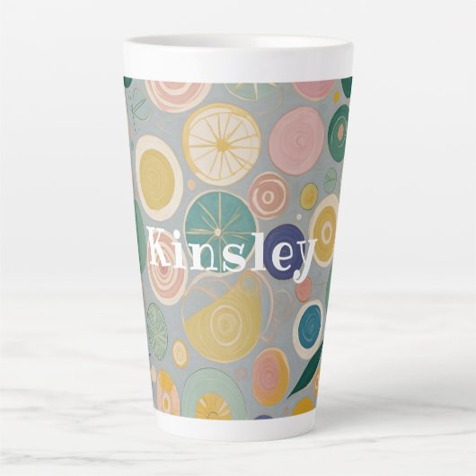 Caleidoscoop droom gepersonaliseerd latte mok (Voorkant)