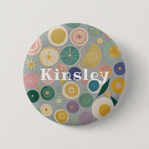 Caleidoscoop droom gepersonaliseerd ronde button 5,7 cm