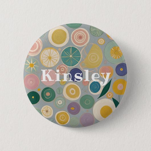 Caleidoscoop droom gepersonaliseerd ronde button 5,7 cm (Voorkant)