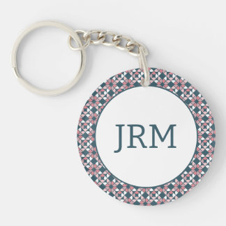 Caleidoscoop geometrisch patroon roze sleutelhanger