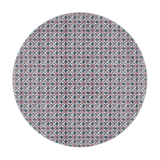 Caleidoscoop geometrisch patroon roze snijplank (Voorkant)