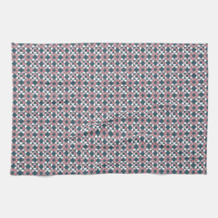Caleidoscoop geometrisch patroon roze theedoek