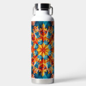 Caleidoscoop Kleurrijk Ontwerp Waterfles (Voorkant)