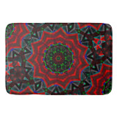 caleidoscoop met ronde, groene en rode gradiënt badmat (Voorkant)