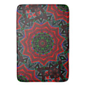 caleidoscoop met ronde, groene en rode gradiënt badmat (Voorkant Verticaal)