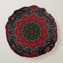 caleidoscoop met ronde, groene en rode gradiënt