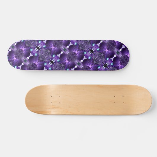 Caleidoscoop Paarse Abstracte fractale psychedelic Persoonlijk Skateboard (Horizontaal)