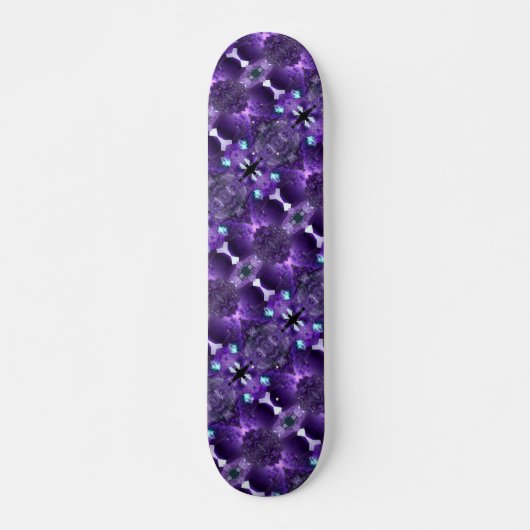 Caleidoscoop Paarse Abstracte fractale psychedelic Persoonlijk Skateboard (Voorkant)