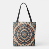 caleidoscoop-quiltpatroon tote bag (Achterkant)