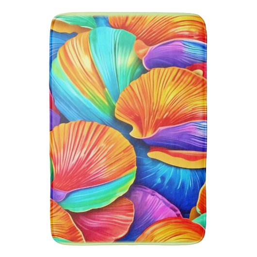 Caleidoscoop van Ocean Shells Badmat (Voorkant Verticaal)