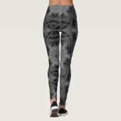 caleidoscoop zwart-wit patroon leggings (Achterkant)