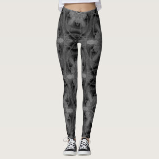 caleidoscoop zwart-wit patroon leggings