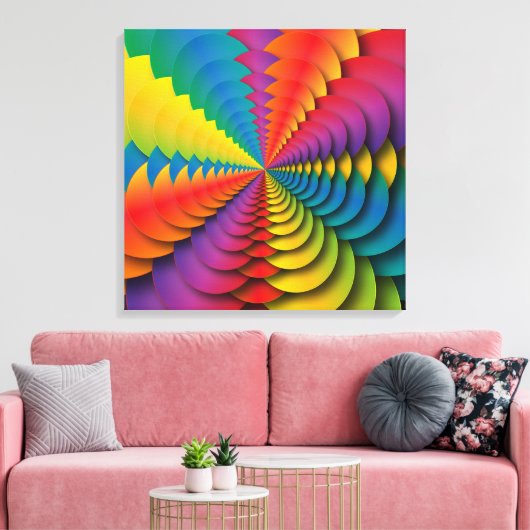 caleidoscoopcanvas canvas afdruk (Insitu (Woonkamer))