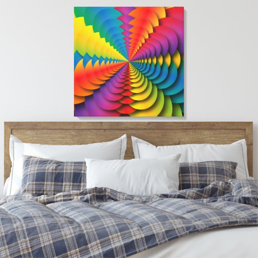 caleidoscoopcanvas canvas afdruk (Insitu (Slaapkamer))