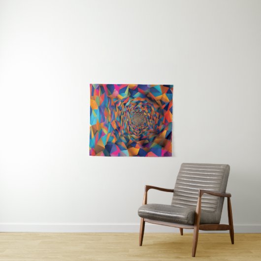 caleidoscopische prismatunnel wandkleed (In Situ (horizontaal))