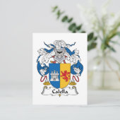 Calella Family Crest Briefkaart (Staand voorkant)