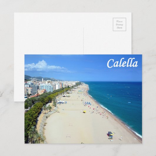 Calella strand briefkaart (Voorkant / Achterkant)