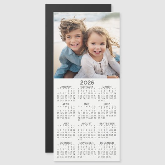 Calendar 1 Photo Collage - Kan kleuren bewerken (Voorkant / Achterkant)