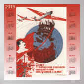 Calendar 2018 Soviet poster 1937 (Voorkant)