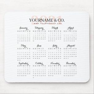 Calendar 2021 Business Name Blush Muismat