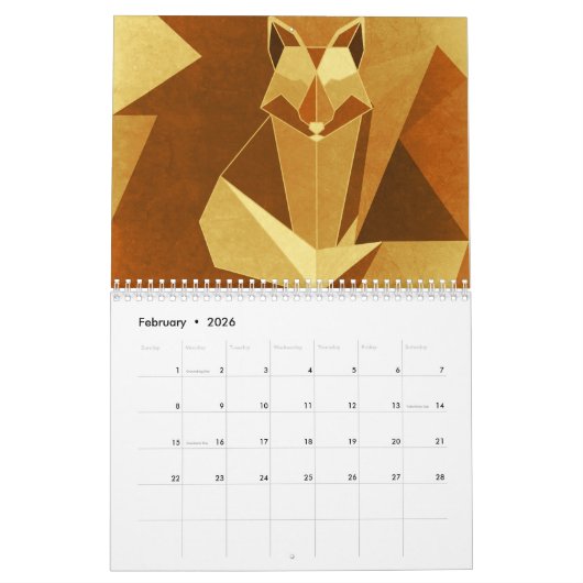 Calendar 2026 - Animals Kalender (Feb 2026)
