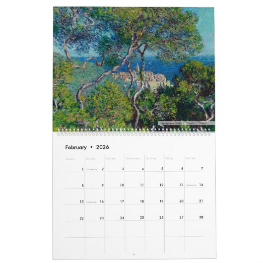 Calendar 2026 - Claude Monet 2 - Impressionism Kalender (Feb 2026)