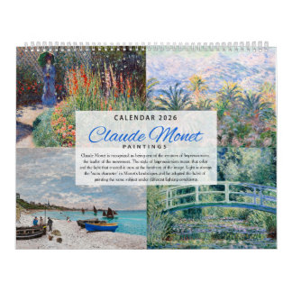Calendar 2026 - Claude Monet - Impressionism Kalender
