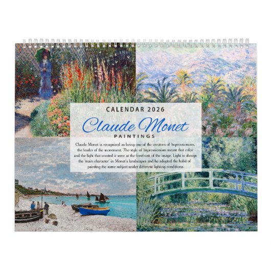 Calendar 2026 - Claude Monet - Impressionism Kalender (Hoes)