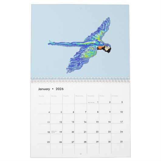 Calendar  2026 Tropical & Every Day  Birds Kalender (Jan 2026)