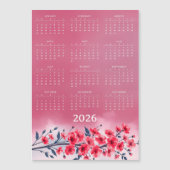 Calendar 2026 with flowers (Voorkant)