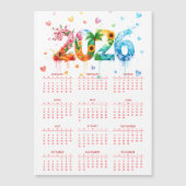 Calendar 2026 with four season (Voorkant)