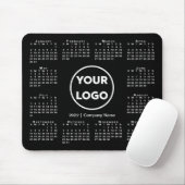 Calendar Business Logo on Black Muismat (Met muis)