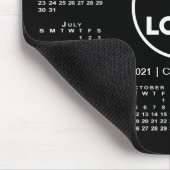 Calendar Business Logo on Black Muismat (Hoek)