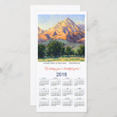 Calendar Card Mountain Sonnet 2018 van Sandy Farle Feestdagenkaart (Voorkant / Achterkant)