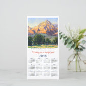Calendar Card Mountain Sonnet 2018 van Sandy Farle Feestdagenkaart (Staand voorkant)