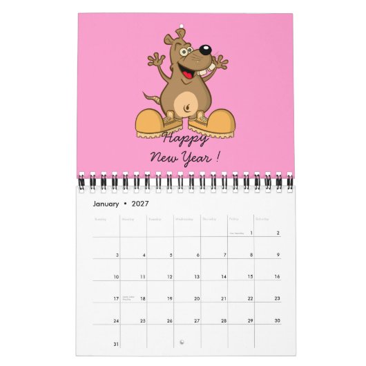 CALENDAR "cartoon art" gekke kikker Kalender (Jan 2027)