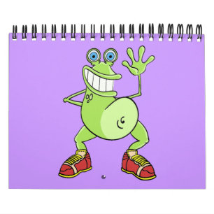 CALENDAR "cartoon art" gekke kikker Kalender