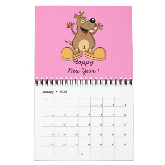 CALENDAR "cartoon art" Kalender (Jan 2026)