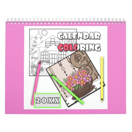 Calendar coloring 20xx kalender (Hoes)