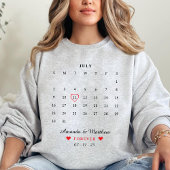 Calendar Couple Jubileum Valentijnsdag T-shirt