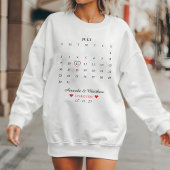 Calendar Couple Jubileum Valentijnsdag T-shirt