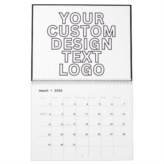 Calendar Custom with Business Logo Personalized  Kalender (Mar 2026)