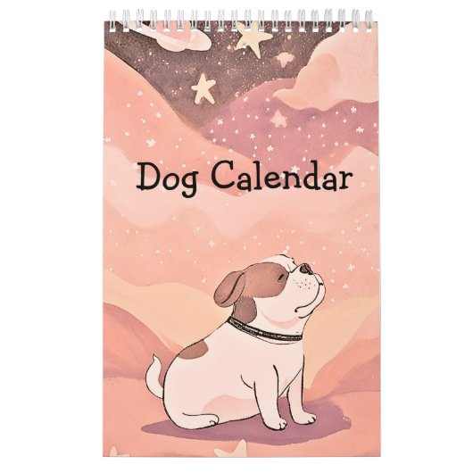 Calendar cute bulldog kalender (Hoes)