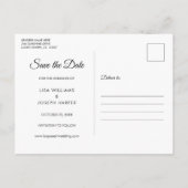 Calendar Gold Heart Chalkboard Save the Date Aankondigingskaart (Achterkant)